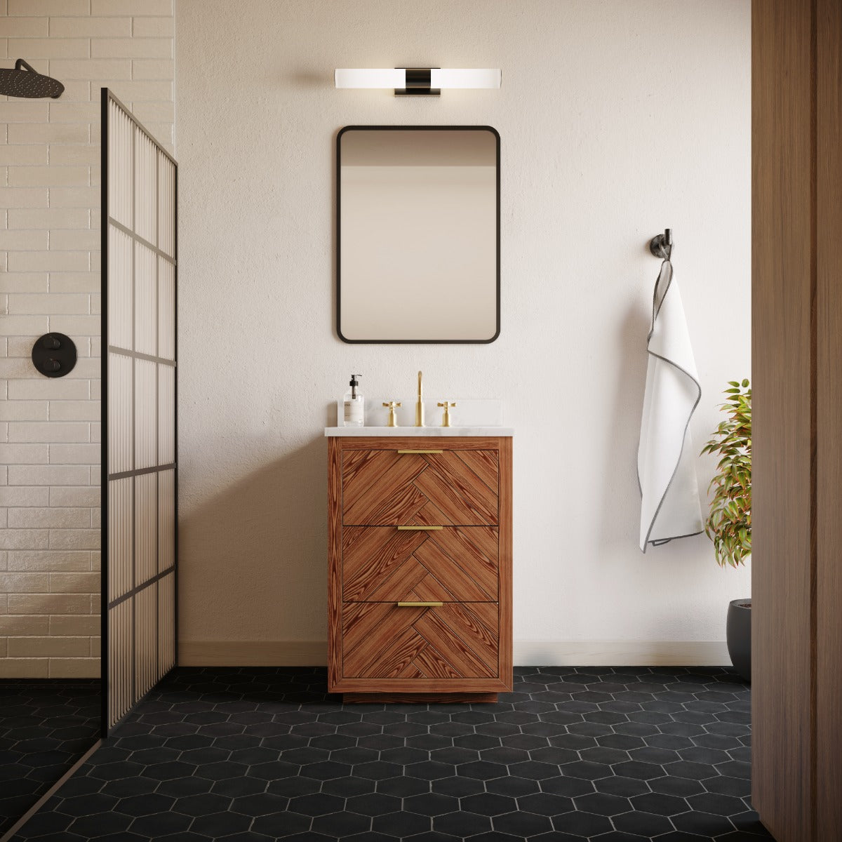 Lux Tile Sasha Hex Nero Black 6" Matte Porcelain Hexagon Tile