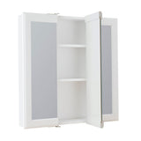 Project Source 24.25-in x 24-in Surface Mount White Mirrored Medicine Cabinet
