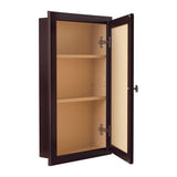 Style Selections 15.75-in x 25.75-in Surface/Recessed Mount Java Mirrored Medicine Cabinet