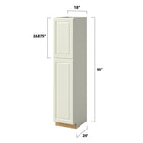 allen + roth Pattingham 18-in W x 90-in H x 24-in D Harbor Pantry Fully Assembled Cabinet (Raised Panel Square Door Style)