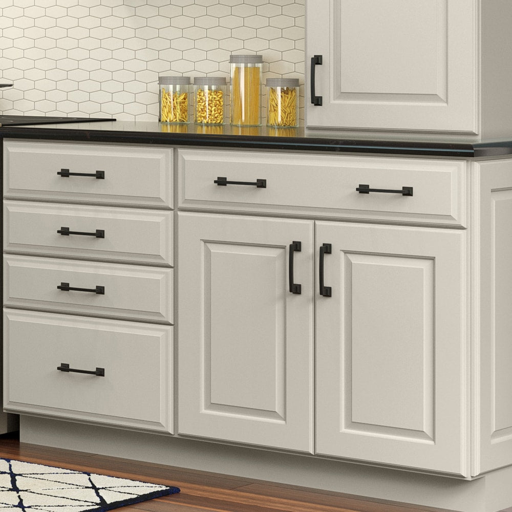 allen + roth Pattingham 27-in W x 34.5-in H x 24-in D Harbor 1-Drawer Base Fully Assembled Cabinet (Raised Panel Slab Door Style)
