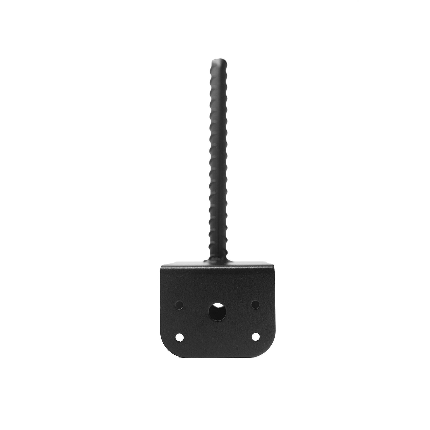 Nuvo Iron 9.5-in x 3.75-in Black Powder Coated Satin Painted Galvanized Steel Post Connector