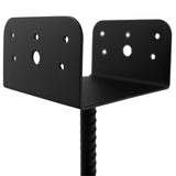 Nuvo Iron 10.75-in x 5.75-in Black Powder Coated Satin Painted Galvanized Steel Post Connector