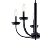 Kichler Kennewick 5-Light Black Traditional Bare Bulb Chandelier