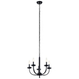 Kichler Kennewick 5-Light Black Traditional Bare Bulb Chandelier