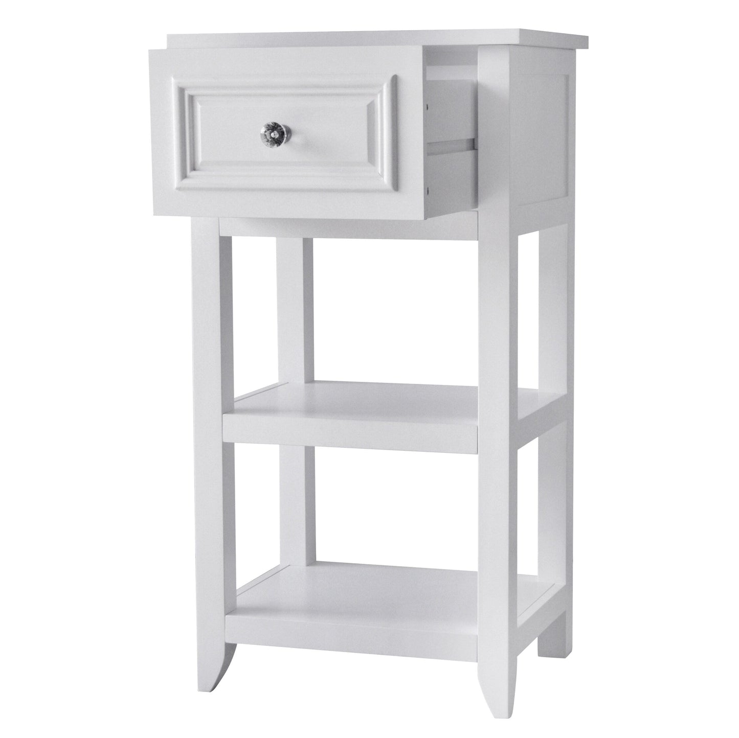 Teamson Home Dawson 15-in x 28-in x 11-in White Freestanding Linen Cabinet