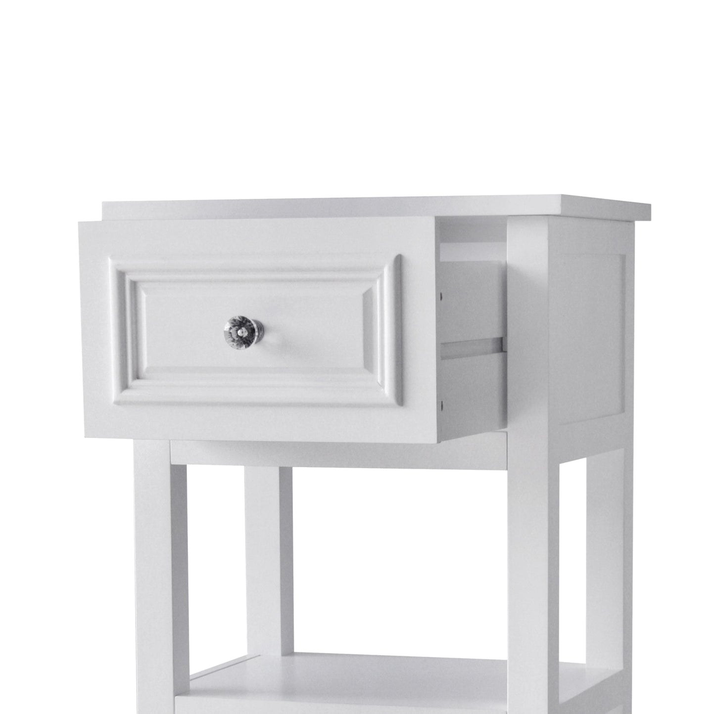 Teamson Home Dawson 15-in x 28-in x 11-in White Freestanding Linen Cabinet