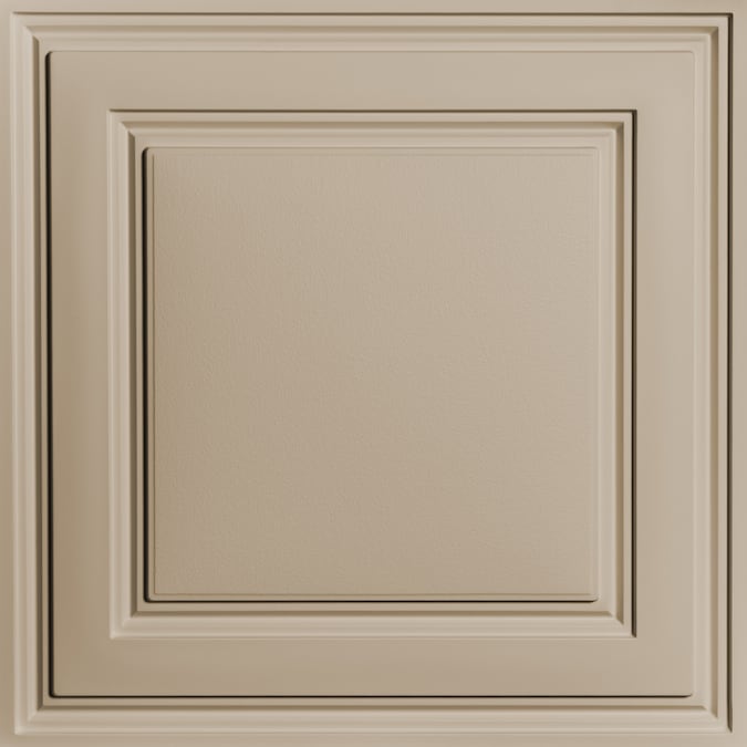 Ceilume 2-ft x 2-ft Stratford Feather-Light Latte PVC Drop Ceiling Tile (10-Pack, 40-sq ft / Case)