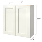 allen + roth Aveley 30-in W x 30.125-in H x 12-in D Linen Wall Fully Assembled Cabinet (Flat Panel Shaker Door Style)