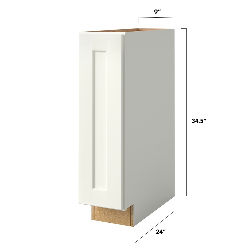 allen + roth Aveley 9-in W x 34.5-in H x 24-in D Linen Pull-out Tray Divider Base Fully Assembled Cabinet (Flat Panel Style)