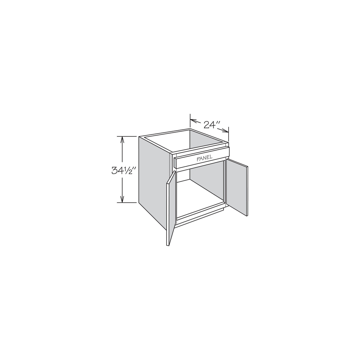 allen + roth Aveley 27-in W x 34.5-in H x 24-in D Linen Sink Base Fully Assembled Cabinet (Flat Panel Shaker Style)