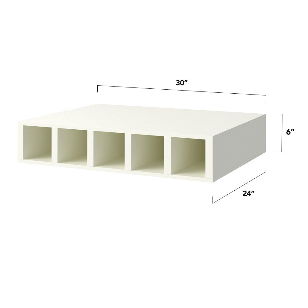 allen + roth Aveley 30-in W x 6-in H x 12-in D Linen Open Cube Organizer Wall Fully Assembled Cabinet (Flat Panel Style)