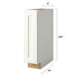 allen + roth Aveley 9-in W x 34.5-in H x 24-in D Linen Base Fully Assembled Cabinet (Flat Panel Shaker Door Style)