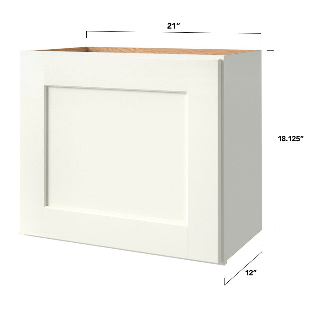 allen + roth Aveley 21-in W x 18.125-in H x 12-in D Linen Wall Fully Assembled Cabinet (Flat Panel Shaker Door Style)