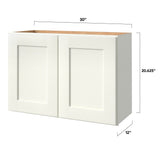 allen + roth Aveley 30-in W x 20.625-in H x 12-in D Linen Wall Fully Assembled Cabinet (Flat Panel Shaker Door Style)