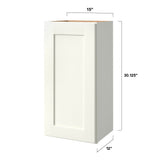 allen + roth Aveley 15-in W x 30.125-in H x 12-in D Linen Wall Fully Assembled Cabinet (Flat Panel Shaker Door Style)