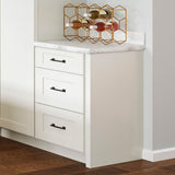 allen + roth Aveley 18-in W x 34.5-in H x 24-in D Linen 3-Drawer Base Fully Assembled Cabinet (Flat Panel Style)