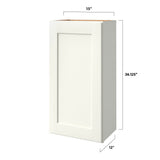 allen + roth Aveley 15-in W x 36.125-in H x 12-in D Linen Wall Fully Assembled Cabinet (Flat Panel Shaker Door Style)