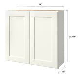 allen + roth Aveley 33-in W x 30.125-in H x 12-in D Linen Wall Fully Assembled Cabinet (Flat Panel Shaker Door Style)