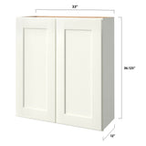 allen + roth Aveley 33-in W x 36.125-in H x 12-in D Linen Wall Fully Assembled Cabinet (Flat Panel Shaker Door Style)
