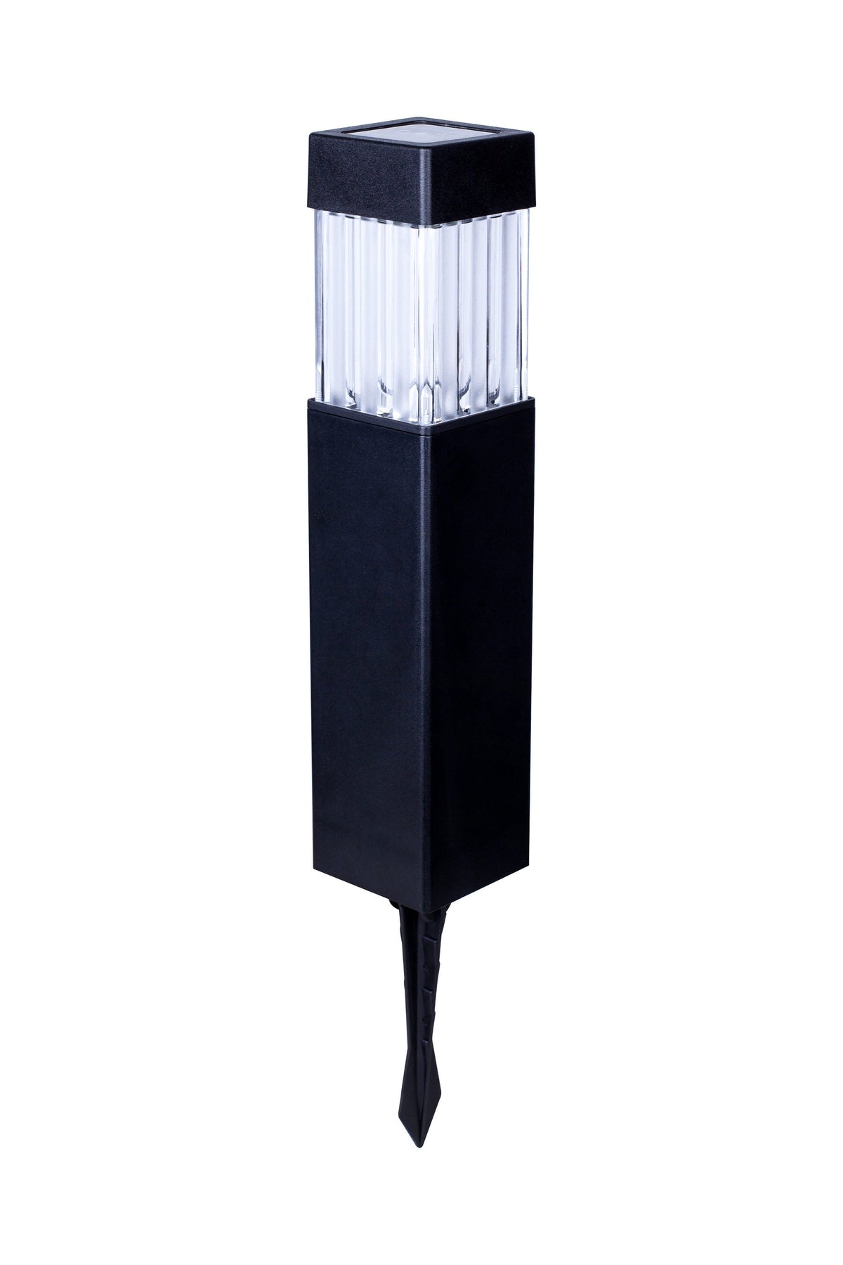 Portfolio 4x Brighter 4.8-Lumen Black Solar Integrated LED Path Light, 3500K Warm White