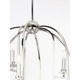 Progress Lighting Seneca 9-Light Polished Nickel Farmhouse Chandelier