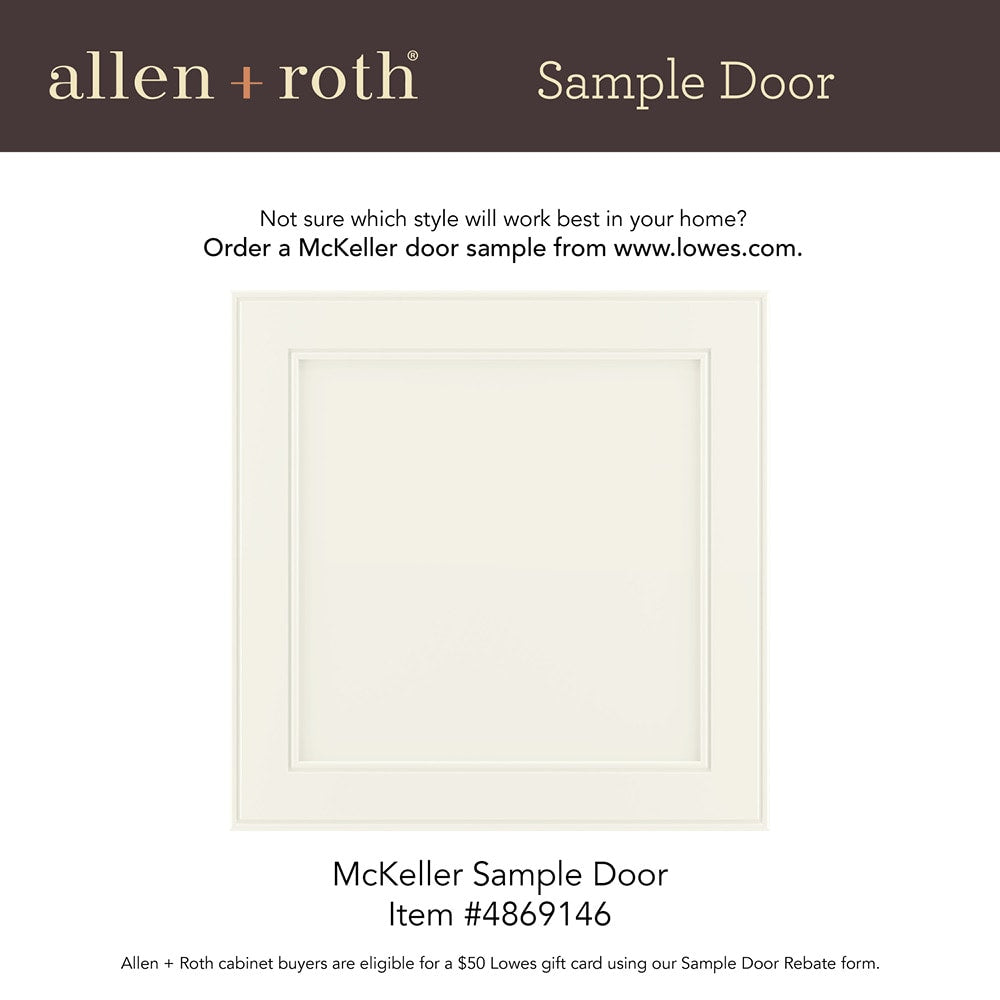 allen + roth McKeller 24-in W x 36.125-in H x 12-in D Linen Diagonal Corner Wall Fully Assembled Cabinet (Flat Panel Square Style)