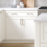 allen + roth McKeller 33-in W x 34.5-in H x 24-in D Linen 1-Drawer Base Fully Assembled Cabinet (Flat Panel Mitered Style)