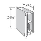 allen + roth Pattingham 9-in W x 34.5-in H x 24-in D Harbor Base Fully Assembled Cabinet (Raised Panel Square Door Style)