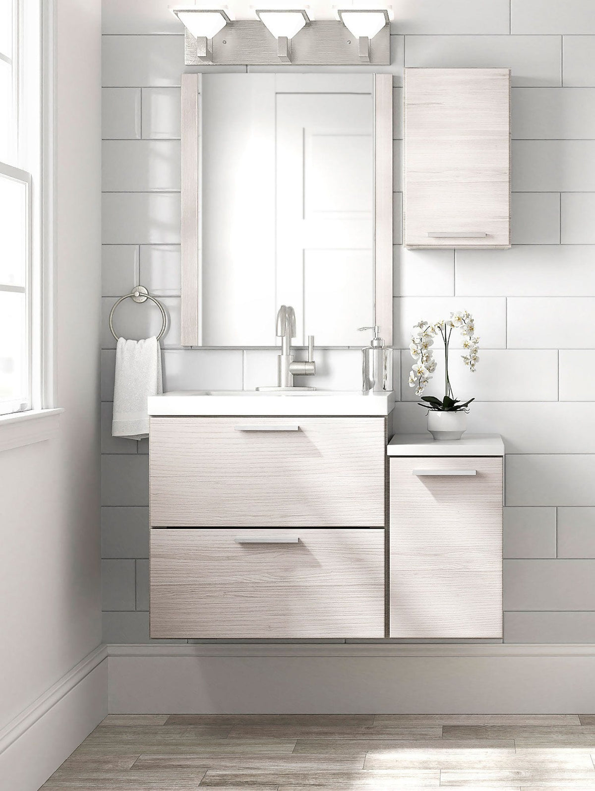 Style Selections Acadia 12-in x 20-in x 6.93-in White Soft Close Bathroom Wall Cabinet