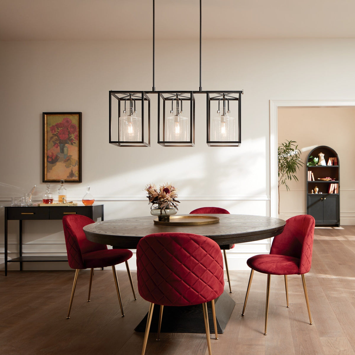 Kichler Kitner 3-Light Polished Nickel Industrial Chandelier