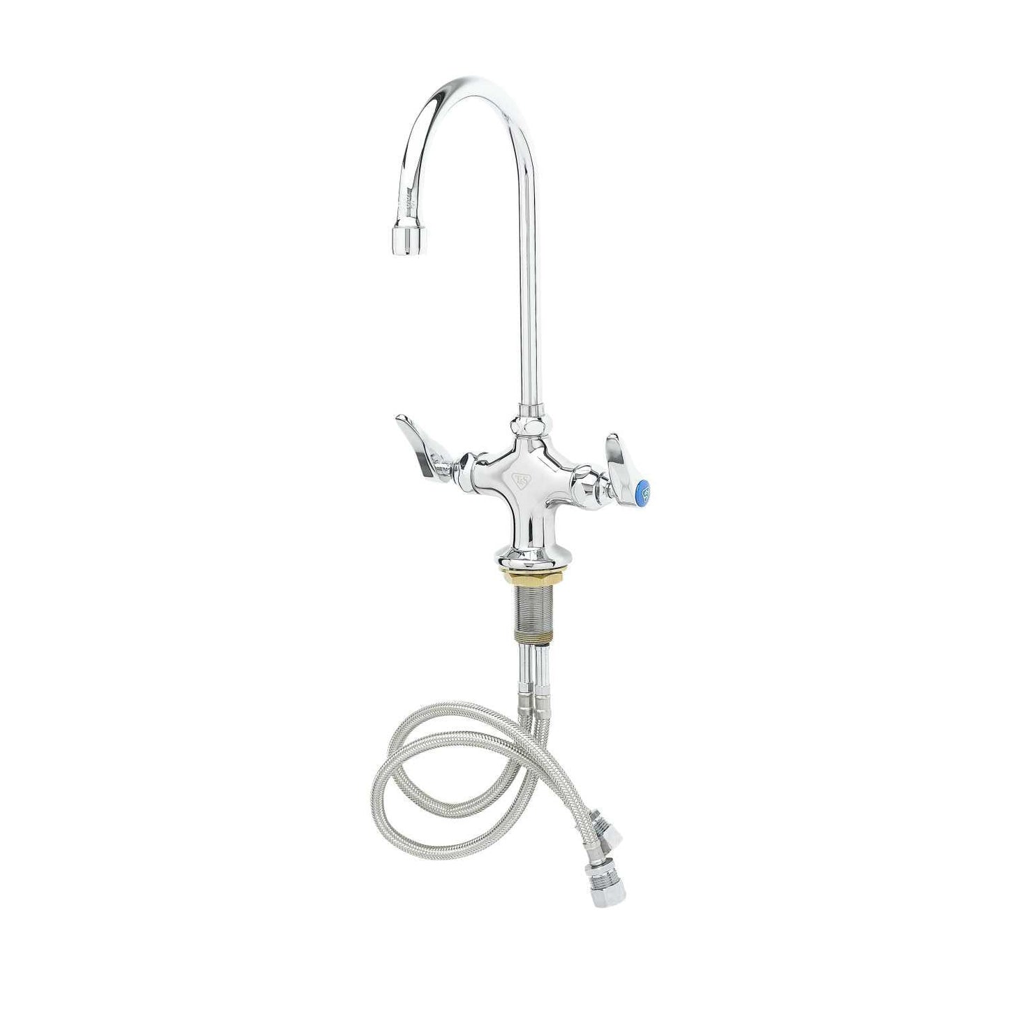 T&S Brass Double Pantry Polished Chrome Utility Faucet
