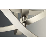 Progress Lighting Equinox 3-Light Burnished Silver Transitional Globe Medium Hanging Pendant Light