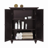 Teamson Home Versailles 27-in x 34-in x 13.5-in Dark Espresso Freestanding Linen Cabinet