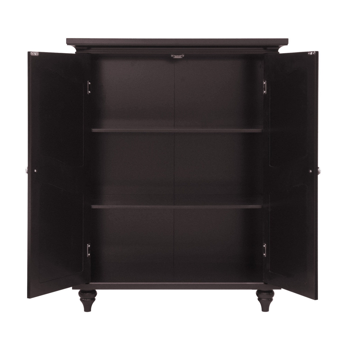 Teamson Home Versailles 27-in x 34-in x 13.5-in Dark Espresso Freestanding Linen Cabinet