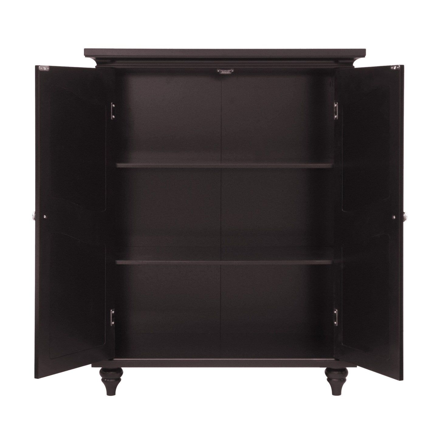 Teamson Home Versailles 27-in x 34-in x 13.5-in Dark Espresso Freestanding Linen Cabinet