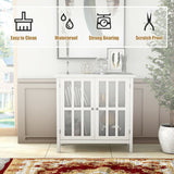 Costway 14-in W x 31-in H Wood Composite White Freestanding Utility Storage Cabinet