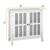 Costway 14-in W x 31-in H Wood Composite White Freestanding Utility Storage Cabinet