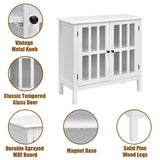 Costway 14-in W x 31-in H Wood Composite White Freestanding Utility Storage Cabinet