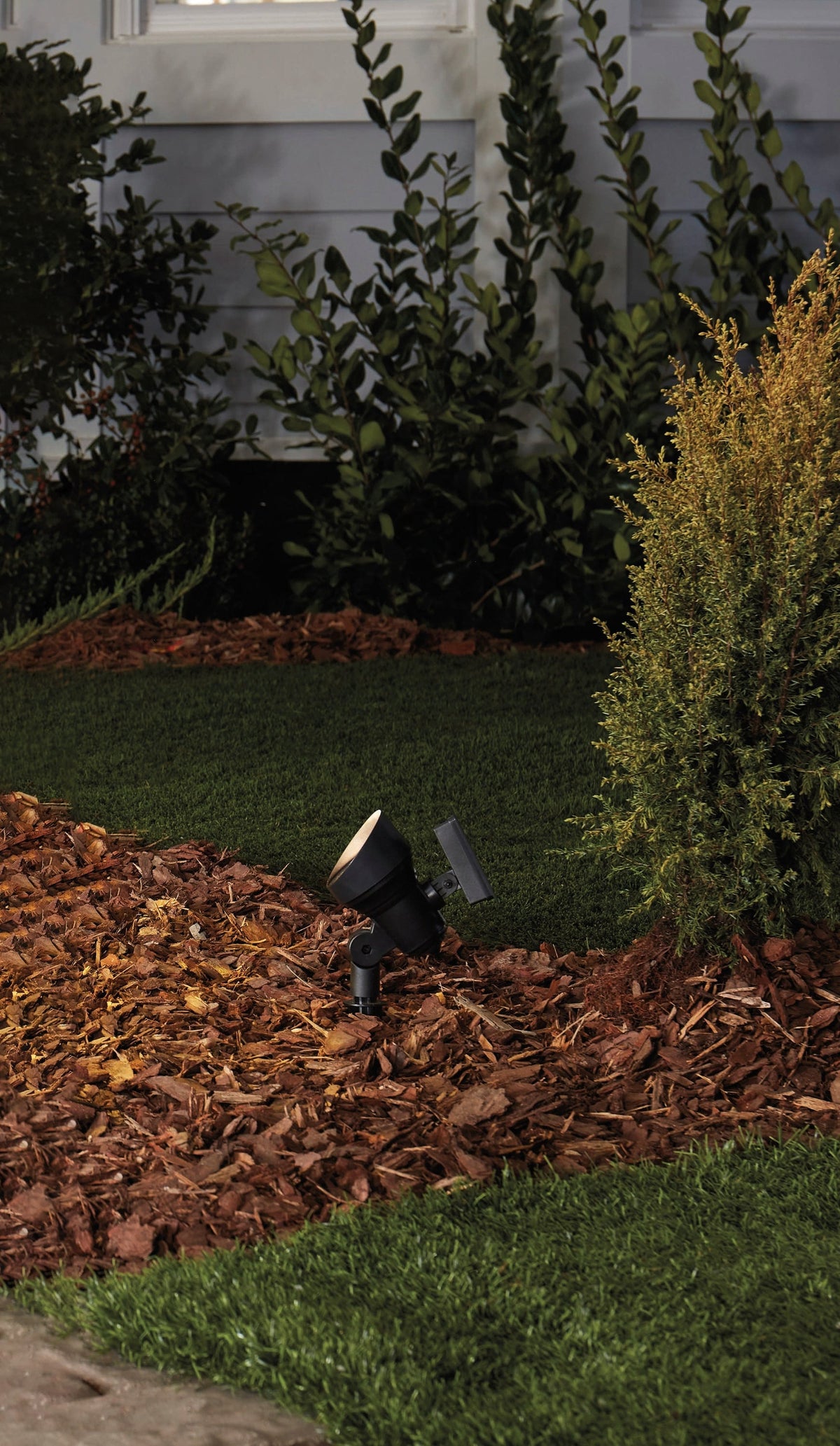 Portfolio 20-Lumen Black Solar LED Landscape Flood Light