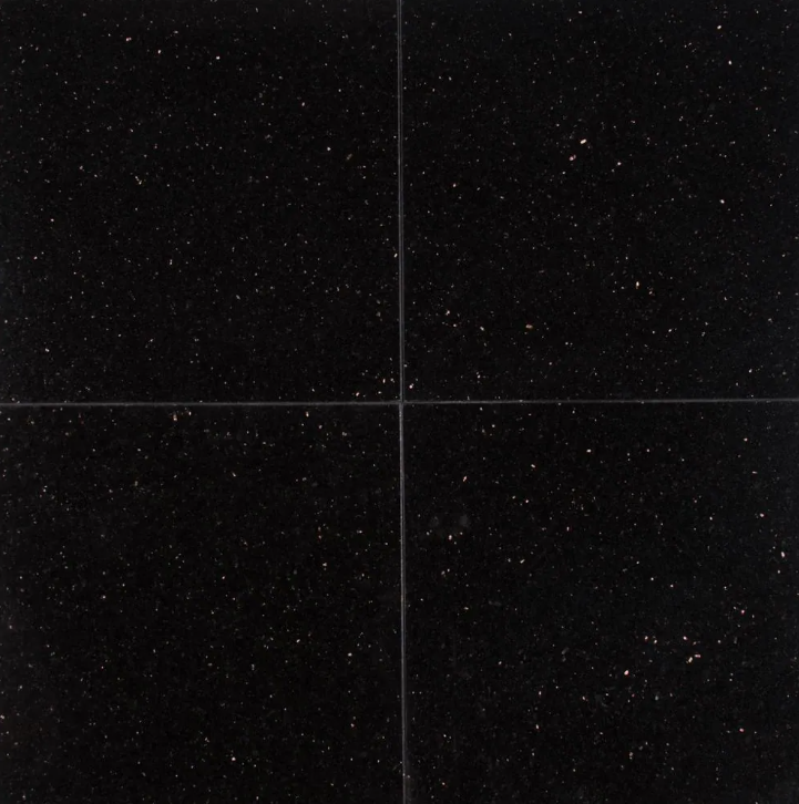Black Galaxy 12 in. x 12 in. Polished Granite Stone Look Floor and Wall Tile (10 sq. ft./Case)