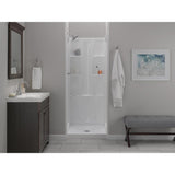 Classic 400 32 in. x 32 in. x 74 in. 3-Piece Direct-to-Stud Alcove Surround in White - Super Arbor