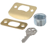 Tylo Polished Brass Entry Door Knob and Double Cylinder Deadbolt Combo Pack with Microban Antimicrobial Technology - Super Arbor