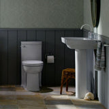 Boulevard Tall Height 1-Piece 1.28 GPF Single Flush Elongated Toilet in Linen, Seat Included - Super Arbor