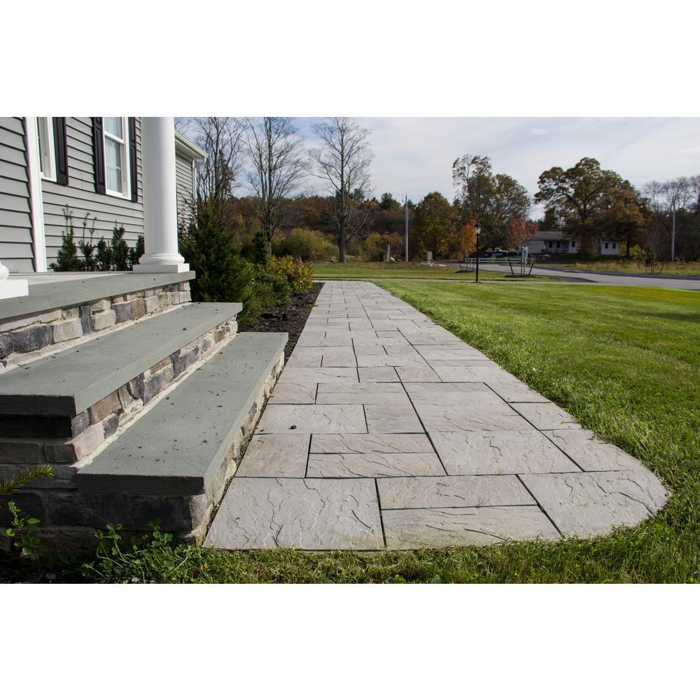 Patio-on-a-Pallet 10 ft. x 10 ft. Concrete Gray Basket weave Yorkstone Paver (37 Pieces/100 Sq. Ft) - Super Arbor
