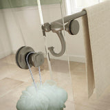 Portman 60 x 59-1/4 in. Frameless Mod Soft-Close Sliding Bathtub Door in Nickel with 3/8 in. (10mm) Clear Glass - Super Arbor