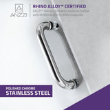 Raymore 60 in. x 62 in. Frameless Sliding Bathtub Door in Polished Chrome - Super Arbor