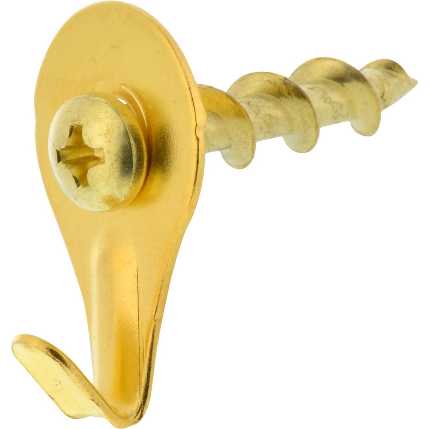 Hillman WALL DOG Brass-Plated Gold Self-Drilling Picture Hangers, 50 lb Capacity, 10 Pack