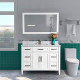 Savona 72 in. W x 22 in. D x 36 in. H Bath Vanity in Espresso with Vanity Top in White with White Basin and Mirror - Super Arbor