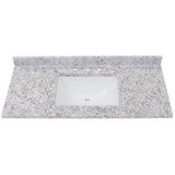37 in. W x 22 in. D Stone Effects Vanity Top in Cold Fusion with White Sink - Super Arbor